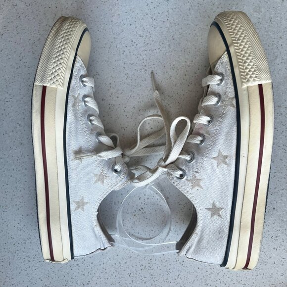 Converse All Star Chuck Taylor Low Top Sneakers Beige Canvas Womens US 6.5 - Picture 7 of 9